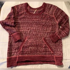 Free People Moonstone Pullover Sweater size S red/pink EUC